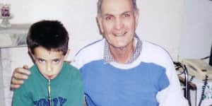 Jona with his grandfather.